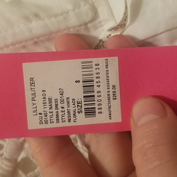 NWT Lilly Pulitzer Strapless Sienna White Lace dress SZ 8 - Picture 7 of 9